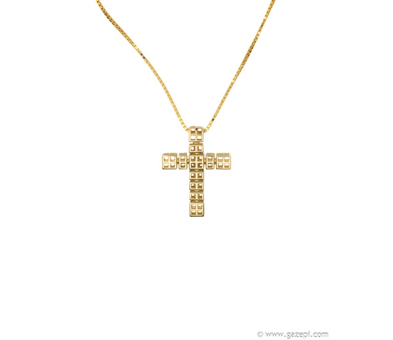 Χειροποίητος σταυρός, χρυσός 18 καρατίων ( τιμή χωρίς αλυσίδα).