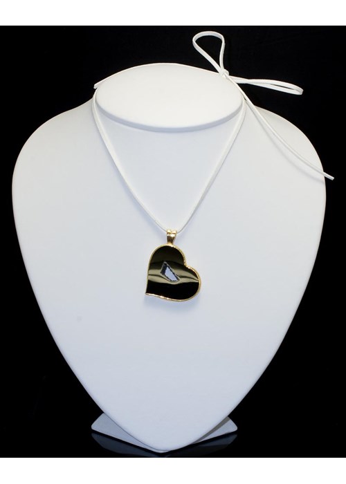 Handmade Pendant, Black Agate & Gold 18K 