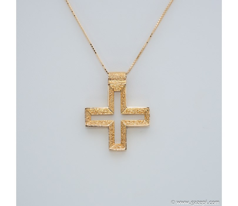 Χειροποίητος σταυρός σε χρυσό Κ18 (τιμή χωρίς την αλυσίδα).