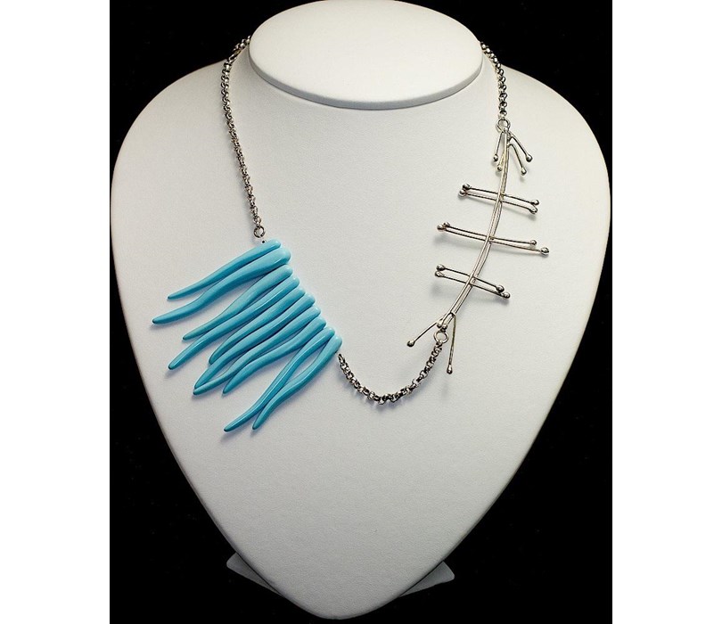 Handcrafted Necklace. Sterling Silver 925 and Turquoise