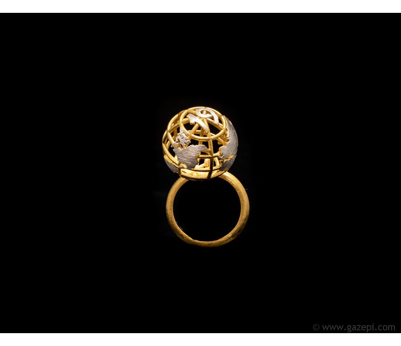 Γούρι 2019, "Γαία", Δαχτυλίδι, επιχρυσωμένο ασήμι 925°